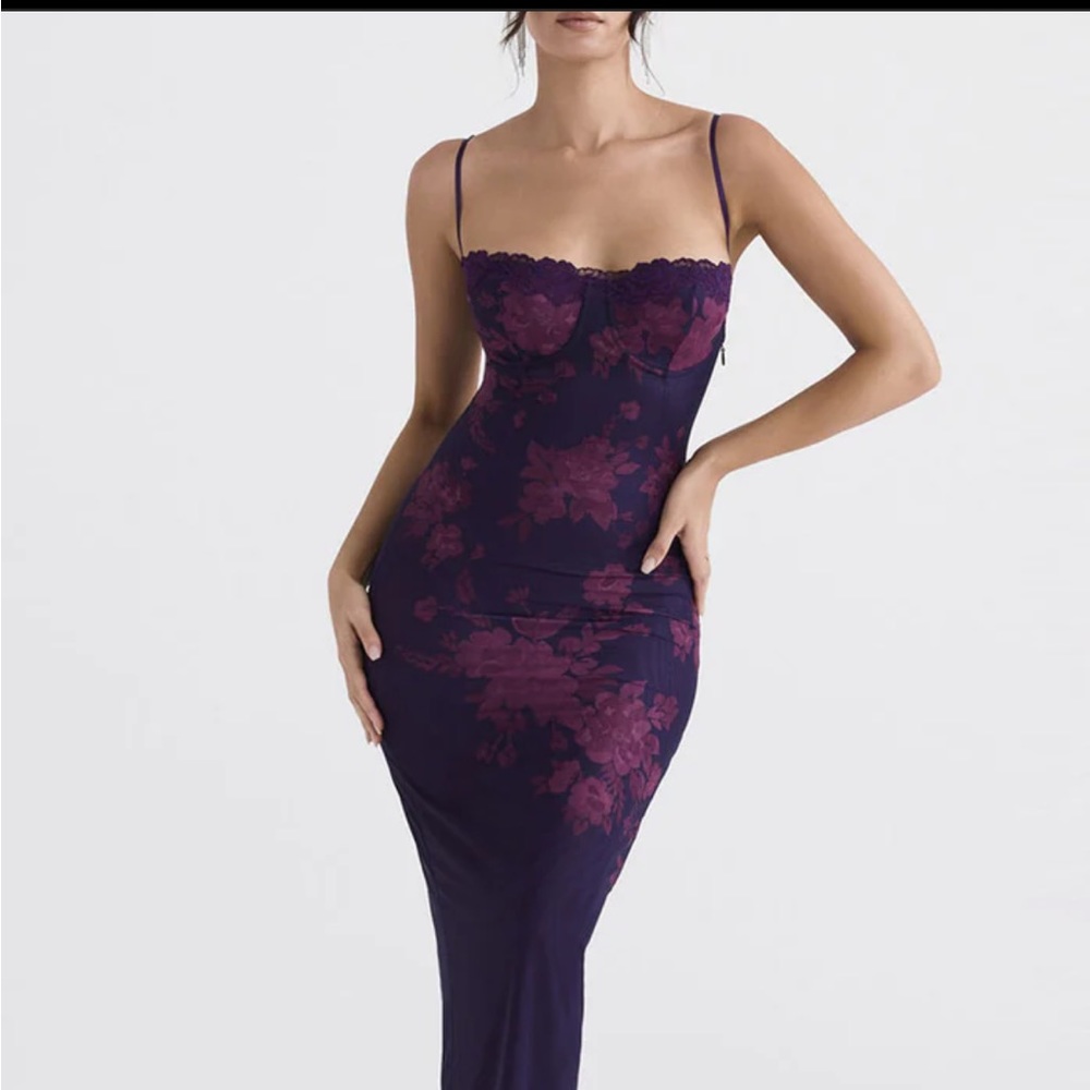 Floral bodycon maxi dress - sexy